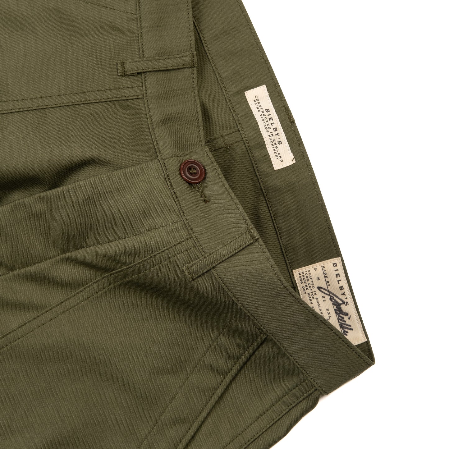 FATIGUES IN OLIVE SATEEN