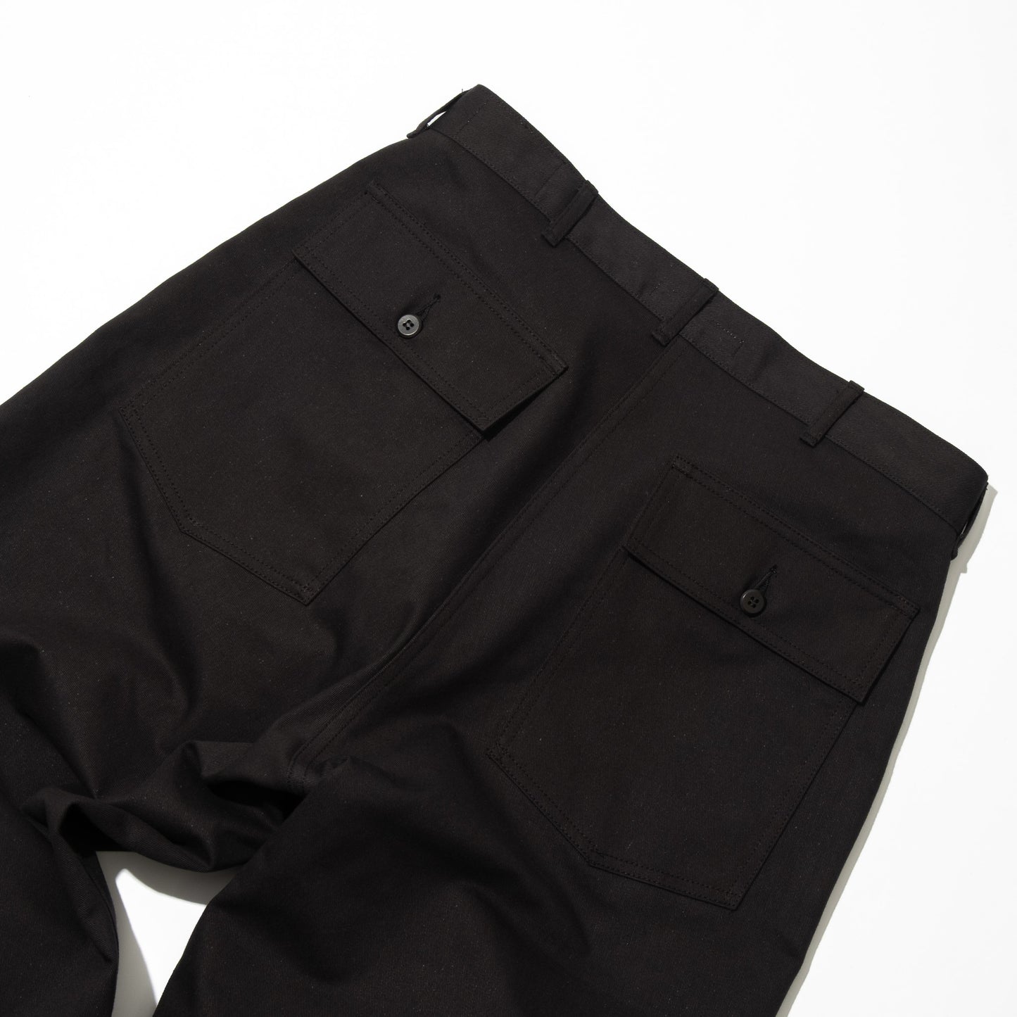FATIGUES IN INKY BLACK TWILL (PRE-ORDER)